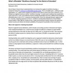 What’s Affordable “Workforce Housing” for the District of Columbia?