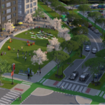 Drawing of park & intersection from Adelphi Sector Plan