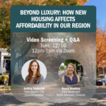 Event materials: How New Housing Affects Affordability. Virtual Screening + Q&A with Justine Underhill