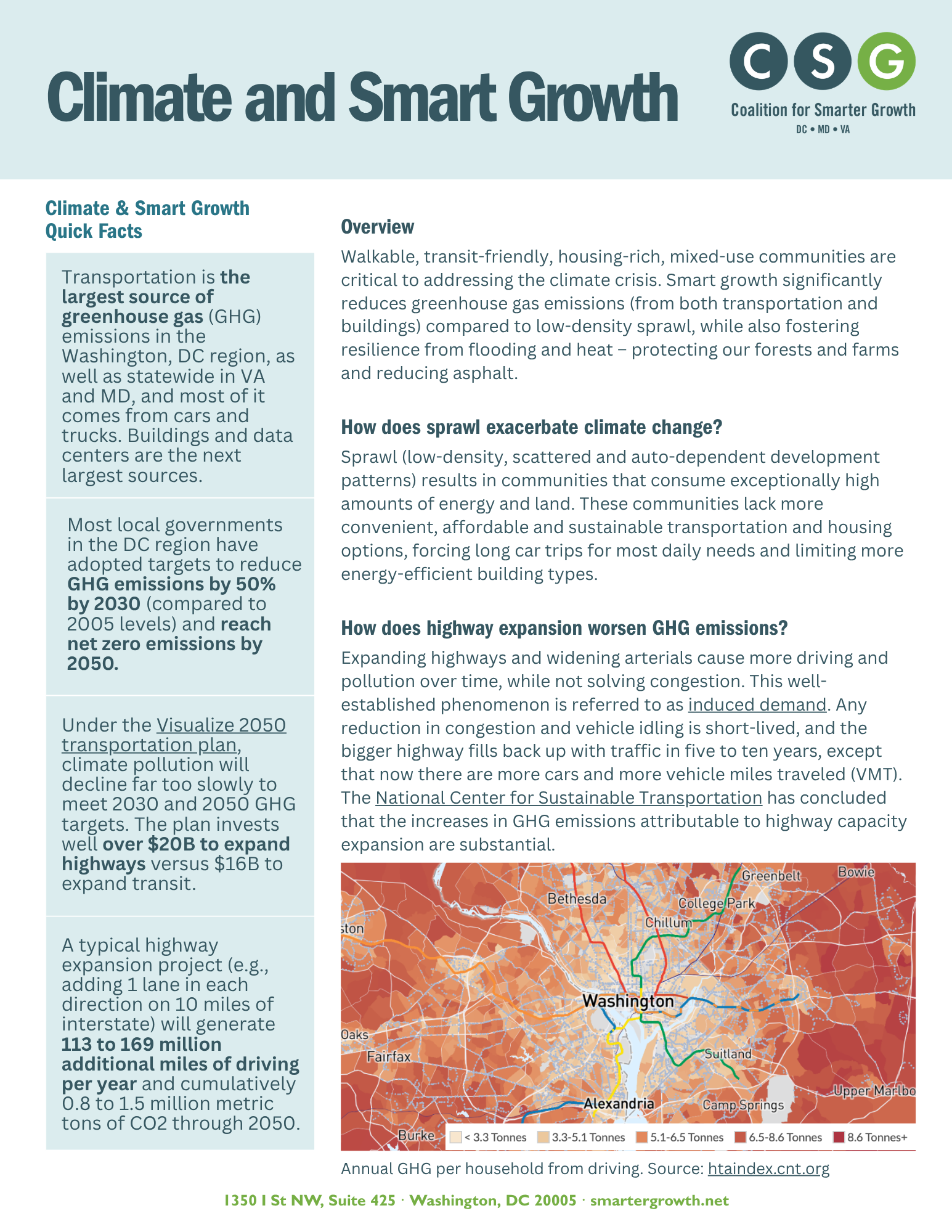 Climate action - Coalition For Smarter Growth